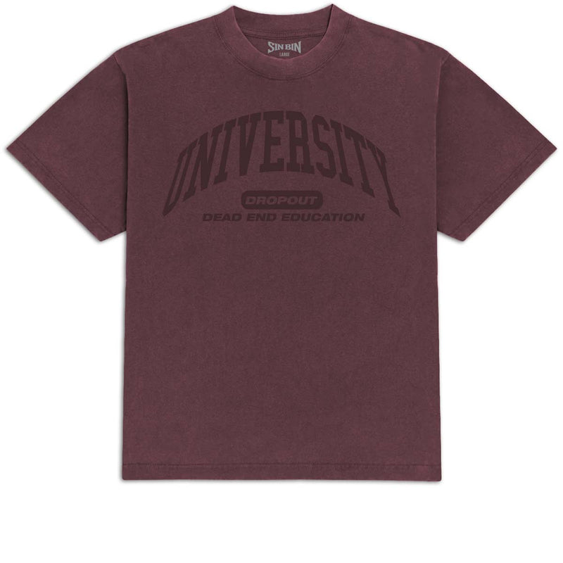 Sin Bin Uni Tonal T-Shirt - Maroon
