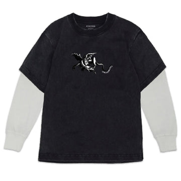 CCS Youth Dragon Layered T-Shirt - Vintage Black/White