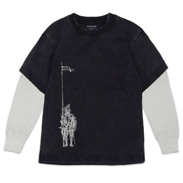 CCS Youth Knight Layered T-Shirt - Vintage Black/White