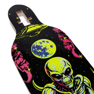 Daddies Mall Poster Blacklight Drop Thru Longboard Complete - Black/Glow