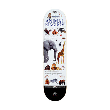 CCS Brain Food Animal Kingdom Mini Skateboard Deck - White - 7.00