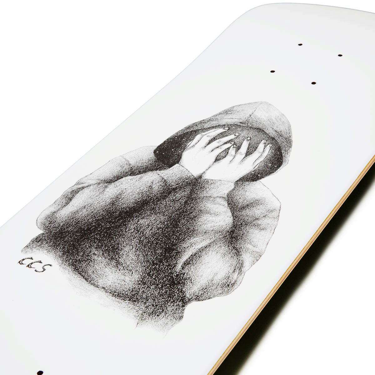 CCS Smile on The Surface Skateboard Deck - White image 3