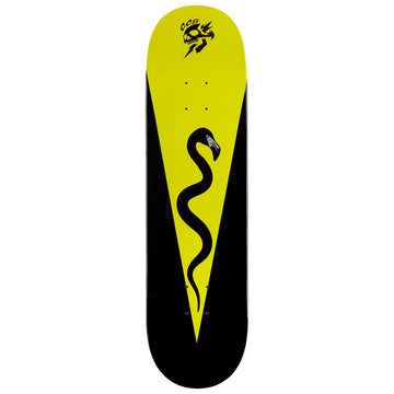 CCS Grim Surfer Skateboard Deck - Black/Yellow - 8.125