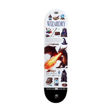 CCS Brain Food Wizardry Mini Skateboard Deck - White - 7.00