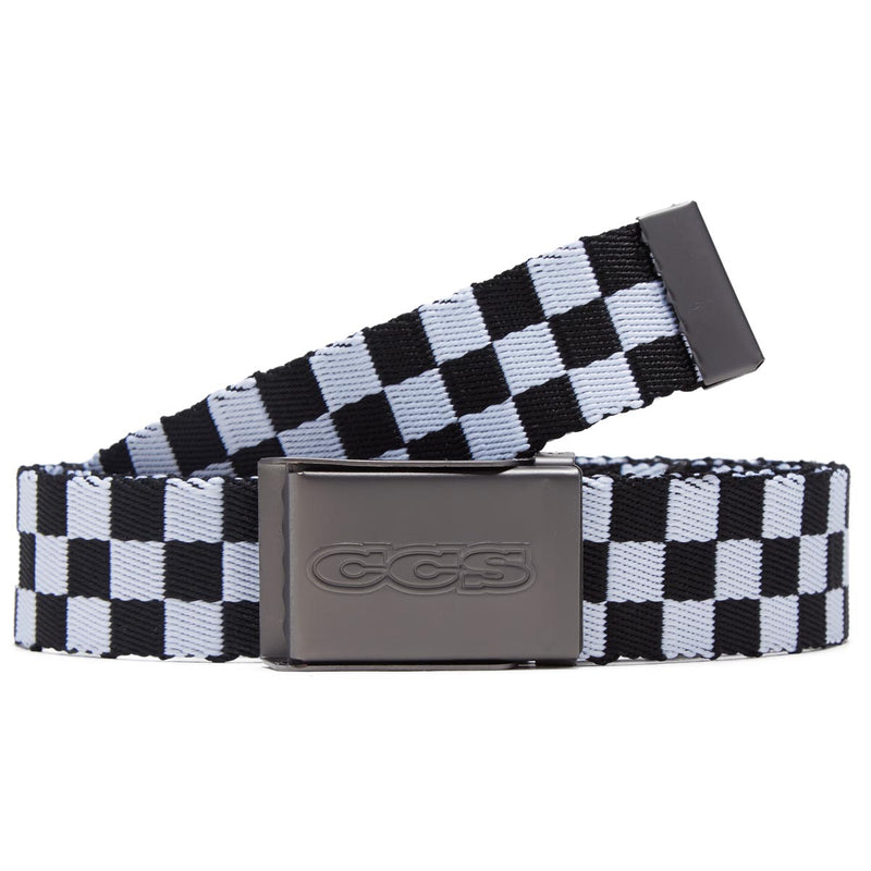 CCS Gunmetal 96 Logo Web Belt - Checkerboard