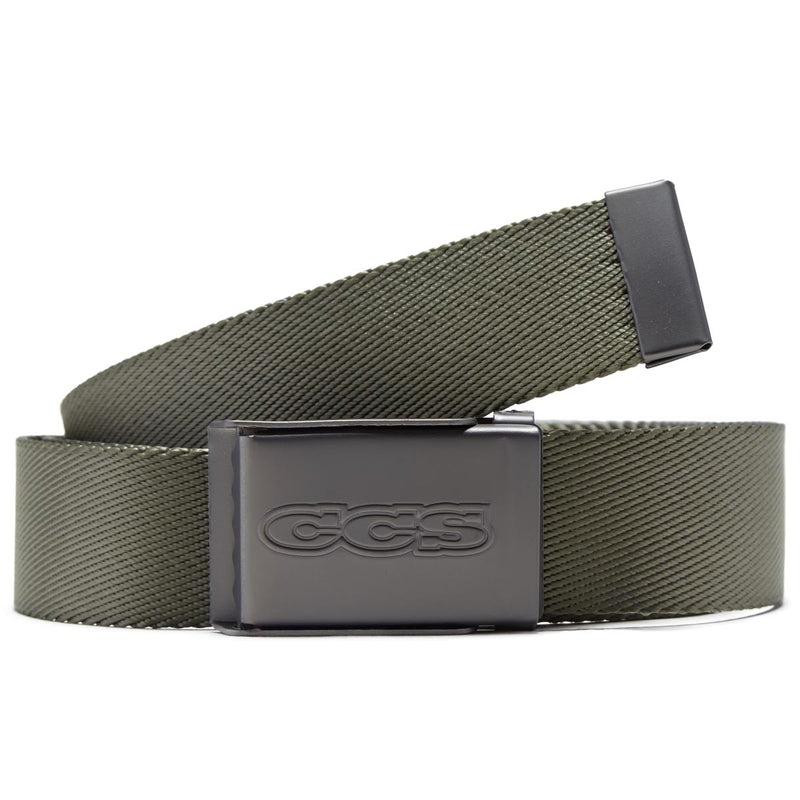 CCS Gunmetal 96 Logo Web Belt - Olive