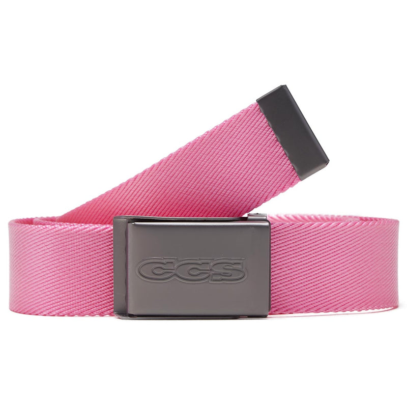 CCS Gunmetal 96 Logo Web Belt - Pink