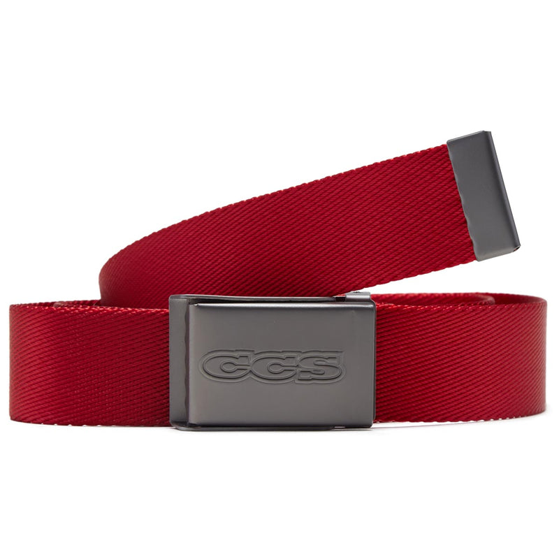 CCS Gunmetal 96 Logo Web Belt - Red