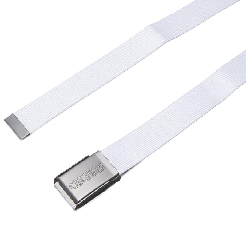 CCS Gunmetal 96 Logo Web Belt - White