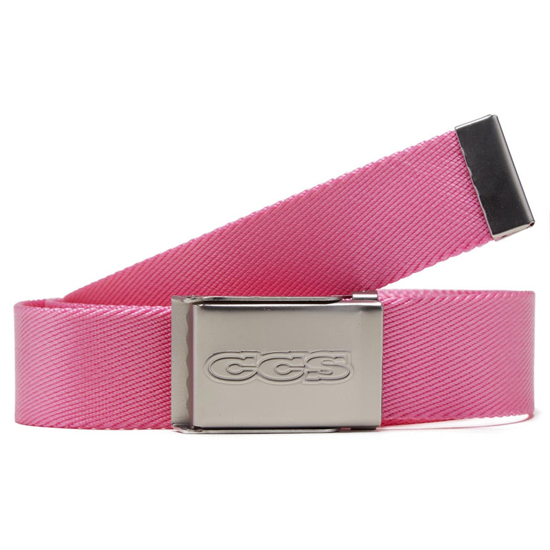 CCS Silver 96 Logo Web Belt - Pink