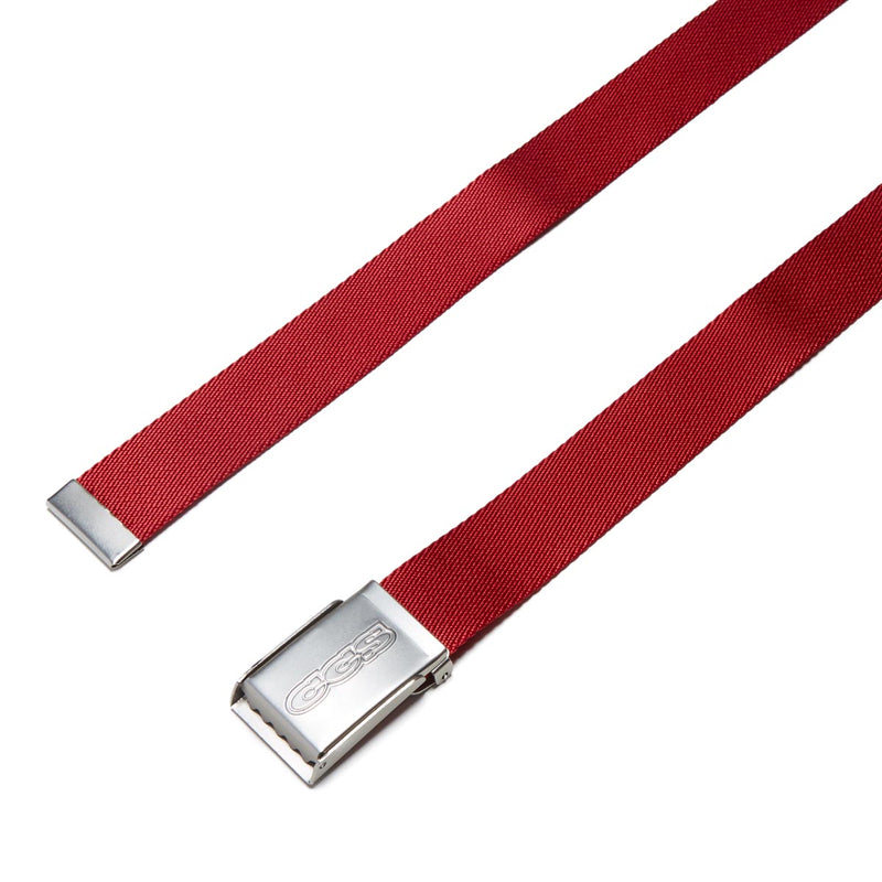 CCS Silver 96 Logo Web Belt - Red