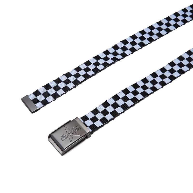 CCS Gunmetal 97 Star Web Belt - Checkerboard