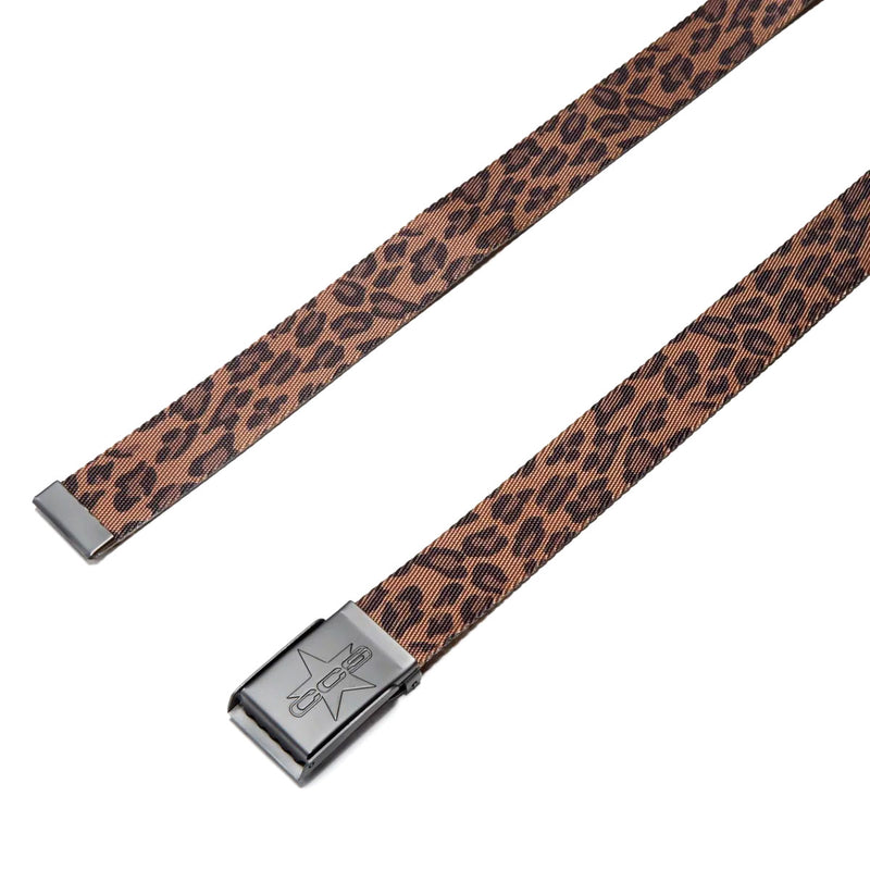 CCS Gunmetal 97 Star Web Belt - Leopard