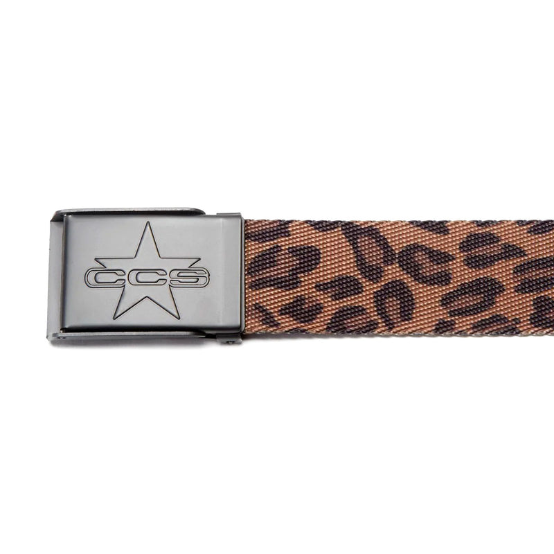 CCS Gunmetal 97 Star Web Belt - Leopard