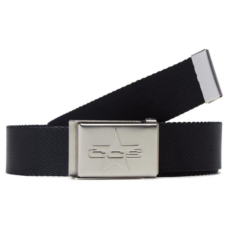 CCS Silver 97 Star Web Belt - Black