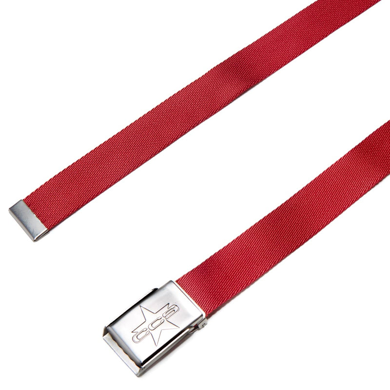 CCS Silver 97 Star Web Belt - Red