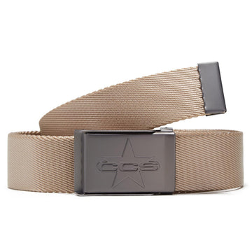 CCS Gunmetal 97 Star Web Belt -  Tan
