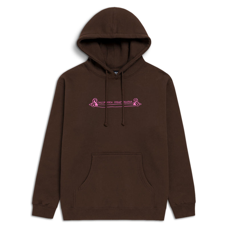 CCS Heritage Cheap Skates Hoodie - Brown/Pink - LG