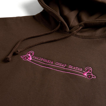 CCS Heritage Cheap Skates Hoodie - Brown/Pink