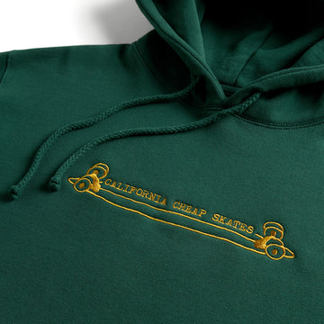 CCS Heritage Cheap Skates Hoodie - Green/Gold