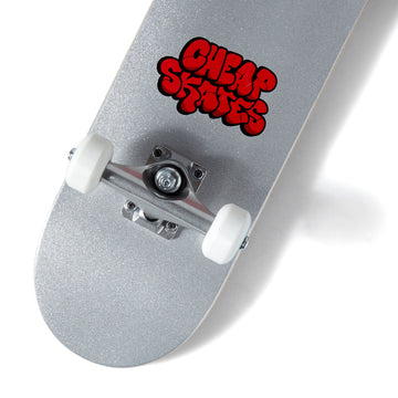 CCS Cheap Skates Tag Glitter Mini Skateboard Complete - White