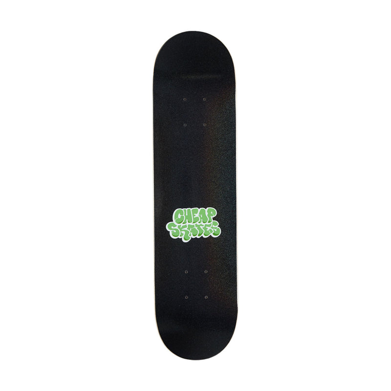 CCS Cheap Skates Tag Glitter Mini Skateboard Deck - Black - 7.25