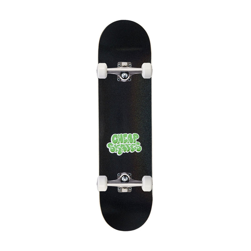 CCS Cheap Skates Tag Glitter Mini Skateboard Complete - Black - 7.25