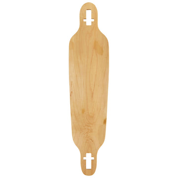 Daddies Race Car Foil Drop Thru Longboard Deck - Silver Foil/Red