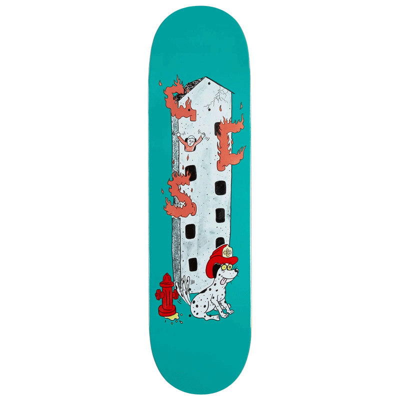 CCS Fireman Skateboard Deck - Teal - 8.25