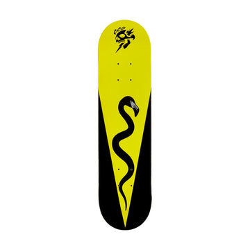 CCS Grim Surfer Mini Skateboard Deck - Black/Yellow - 7.00
