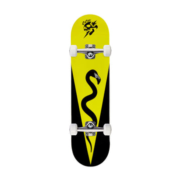 CCS Grim Surfer Mini Skateboard Complete - Black/Yellow - 7.25