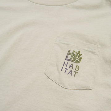 Habitat Pod Stencil Pocket T-Shirt - Off White
