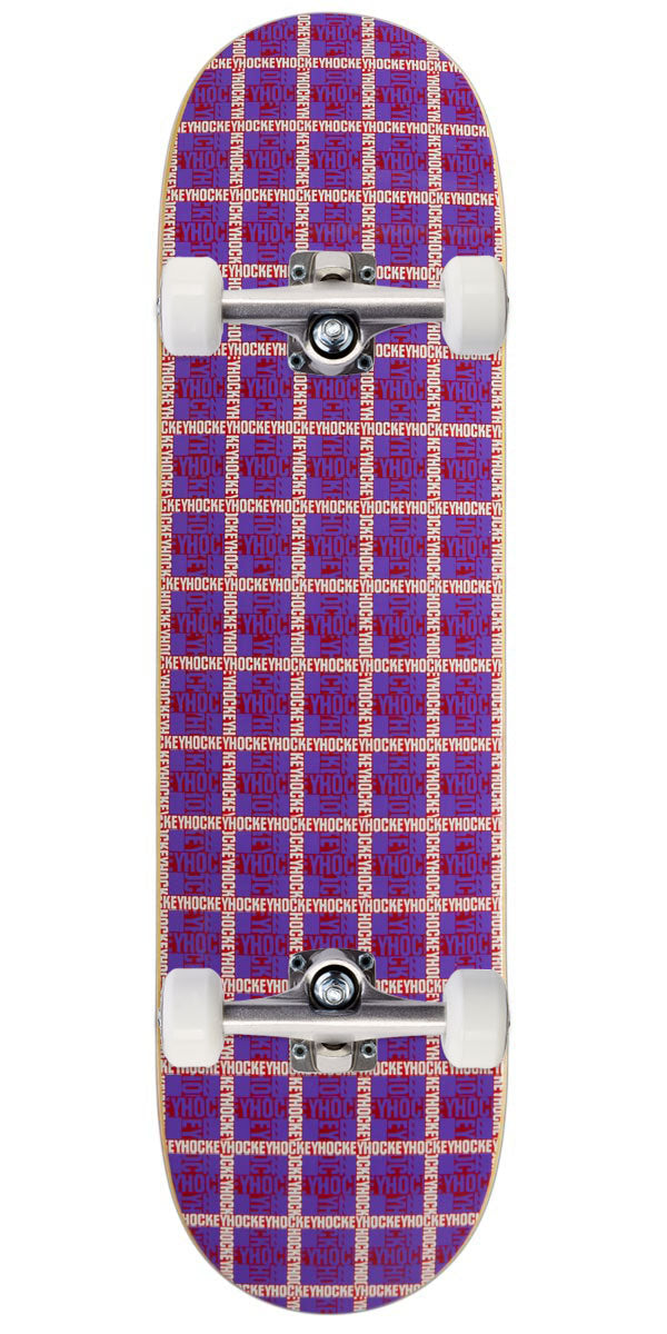 Hockey Plaid Skateboard Complete - Purple - 8.50