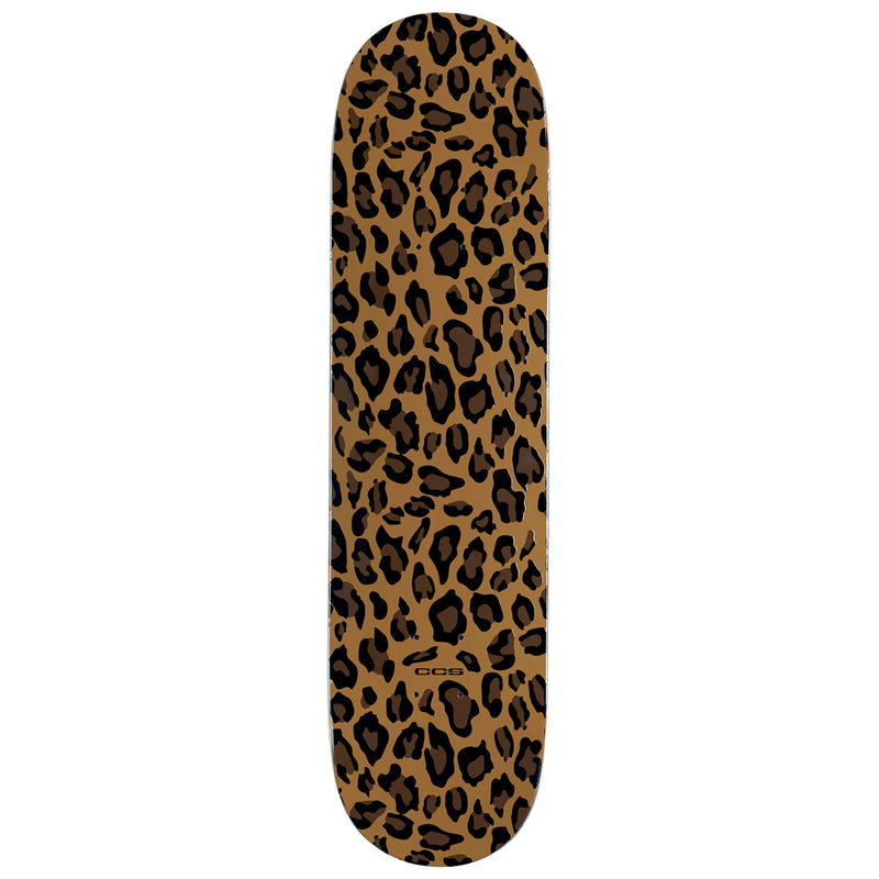 CCS Leopard Embossed Skateboard Deck - Brown - 7.50