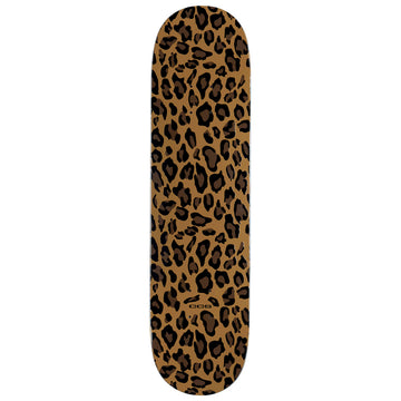 CCS Leopard Embossed Skateboard Deck - Brown