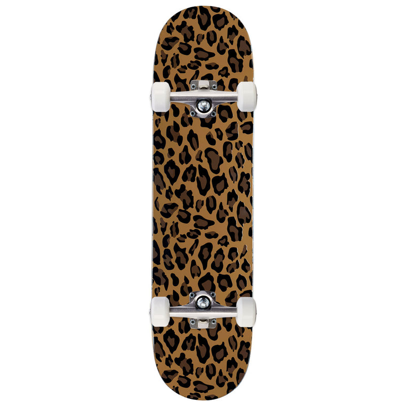 CCS Leopard Embossed Skateboard Complete - Brown - 7.50