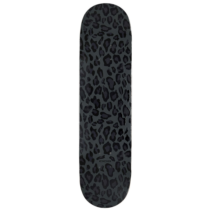 CCS Leopard Embossed Skateboard Deck - Charcoal - 7.50