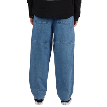 CCS 4x4 Reinforced Baggy Taper Denim Jeans - Medium Wash