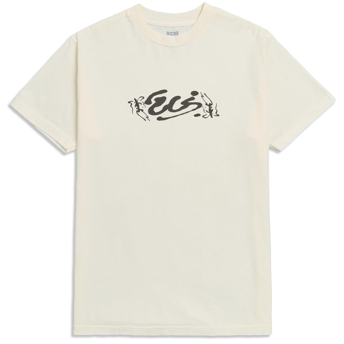 CCS Ink Blot Logo T-Shirt - Faded Cream - LG image 1