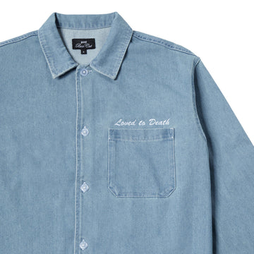 CCS Loved To Death Denim Shirt - Light Blue