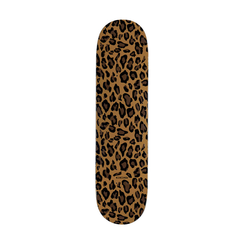 CCS Leopard Embossed Mini Skateboard Deck - Brown - 7.25