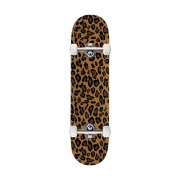 CCS Leopard Embossed Mini Skateboard Complete - Brown - 7.25