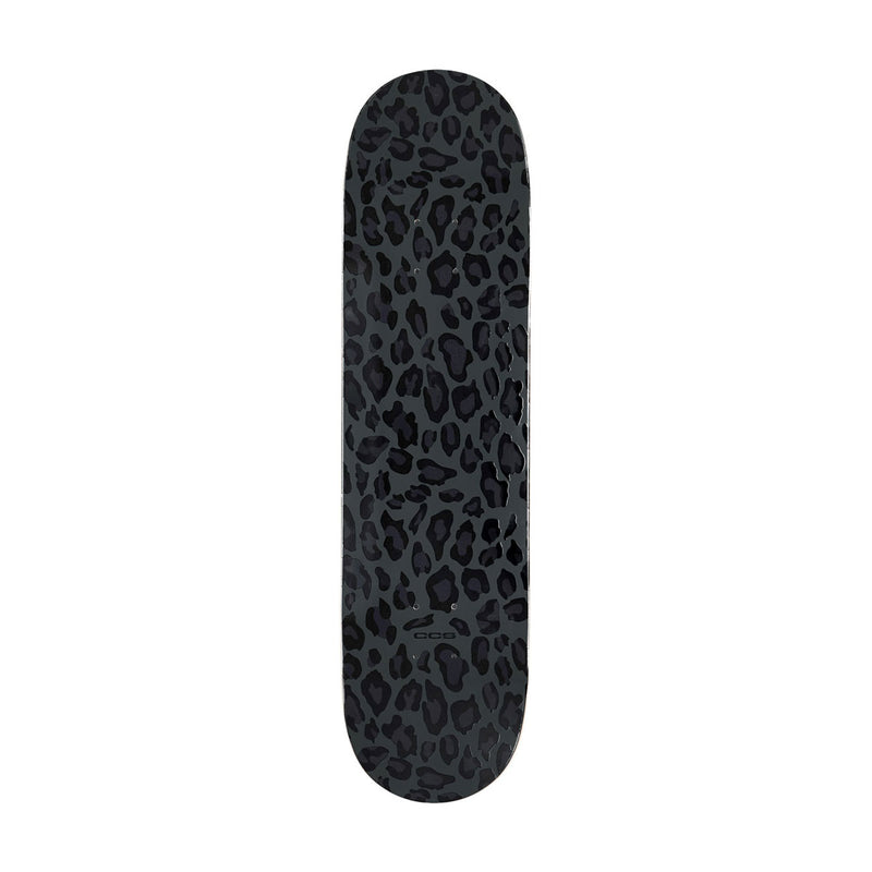 CCS Leopard Embossed Mini Skateboard Deck - Charcoal - 7.25