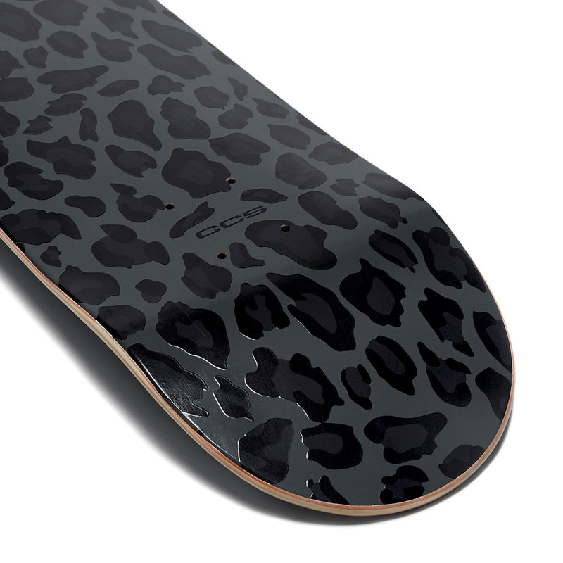 CCS Leopard Embossed Mini Skateboard Complete - Charcoal