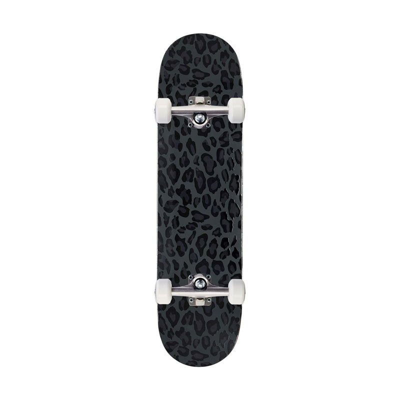 CCS Leopard Embossed Mini Skateboard Complete - Charcoal - 7.00