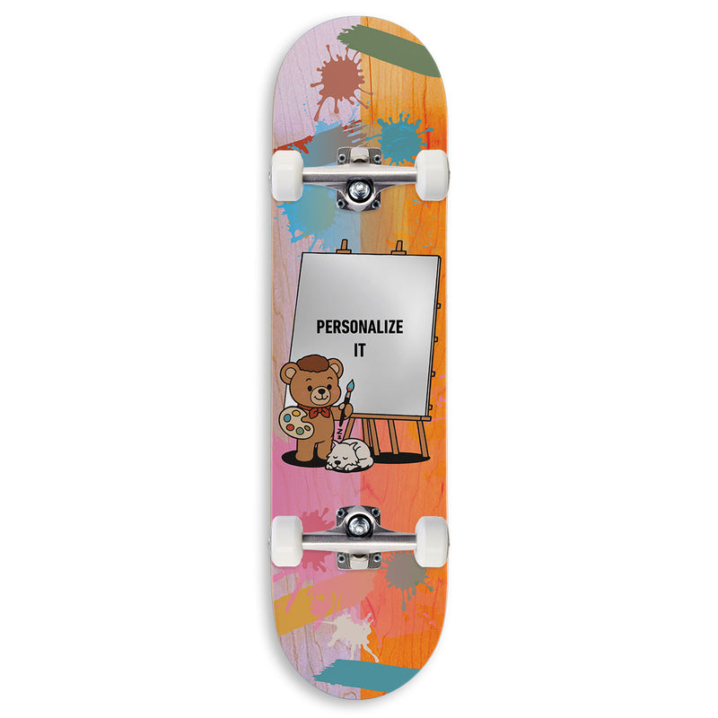 CCS Customs Photo Moments Skateboard Complete - Bear Painting - 8.375