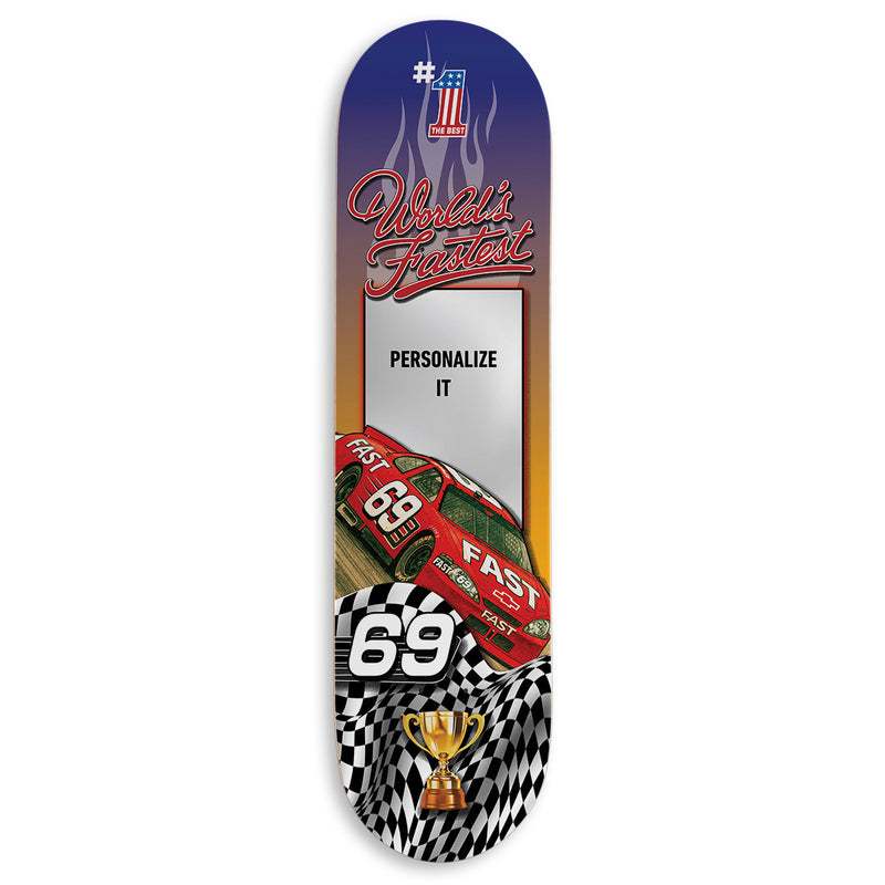 CCS Customs Photo Moments Skateboard Deck - Fastest Man - 8.375