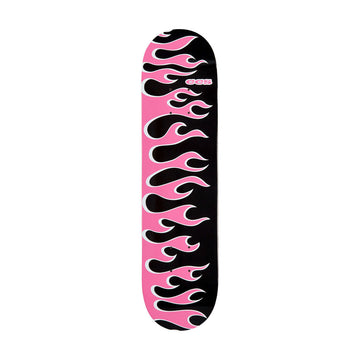 CCS Flames Mini Skateboard Deck - Black/Pink