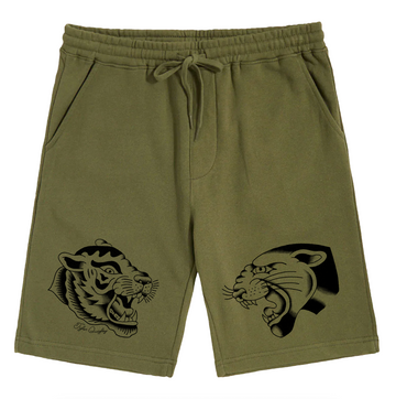 CCS x Quigley Big Cats Sweat Shorts - Army