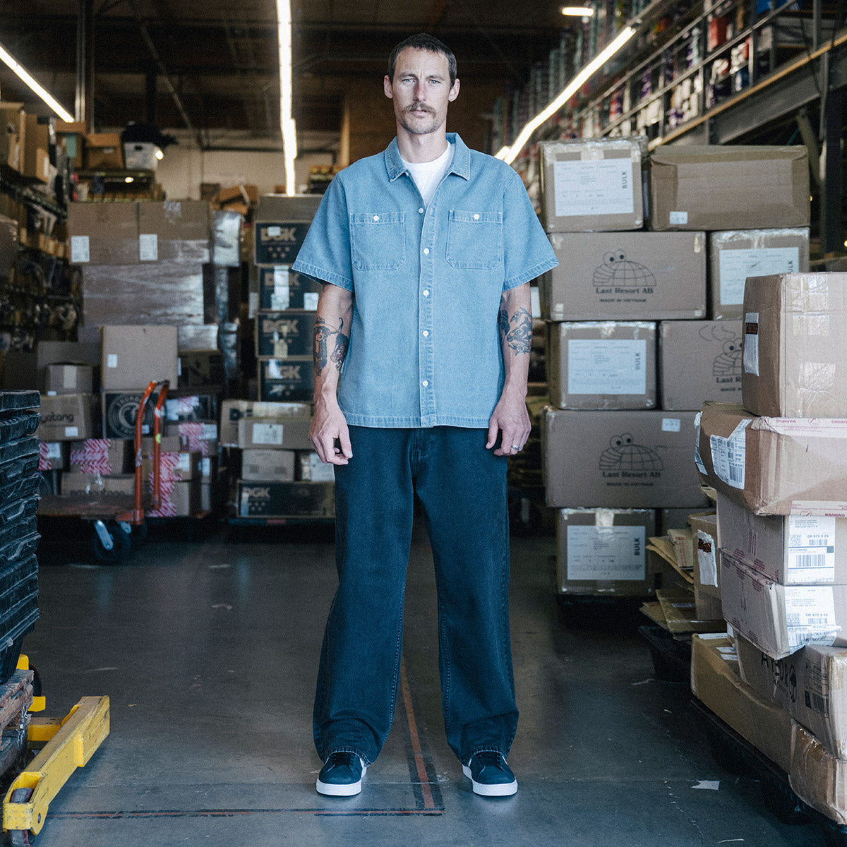 CCS Heavy Denim Work Shirt - Light Blue image 2